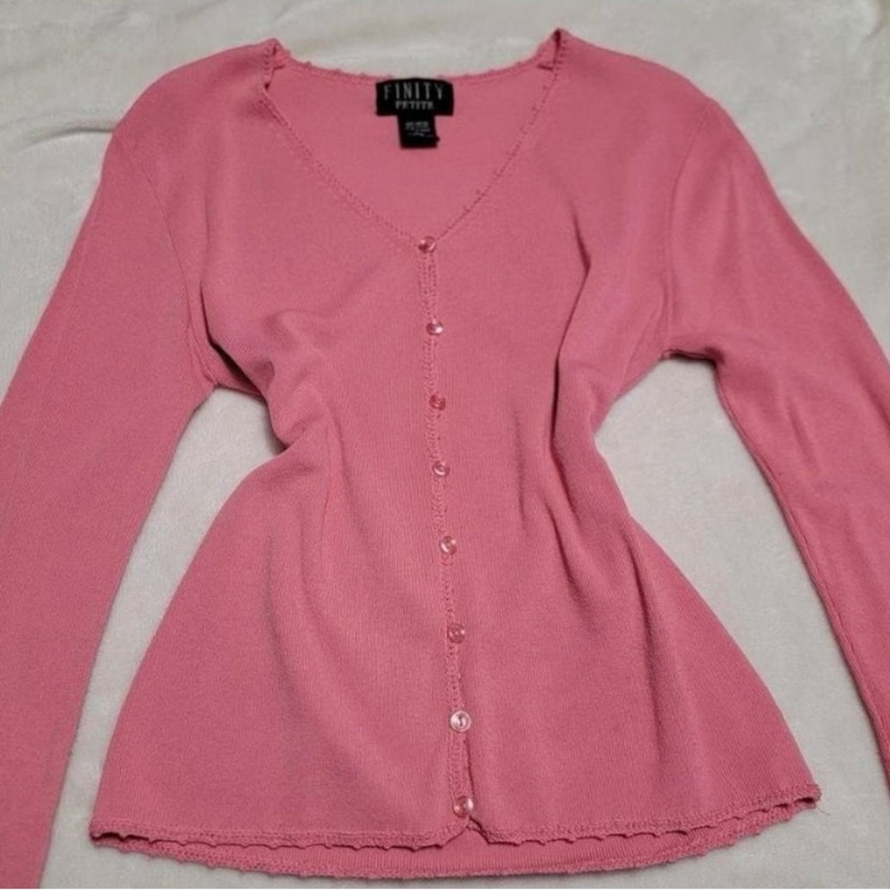 Finity Petite Pink Knit Top